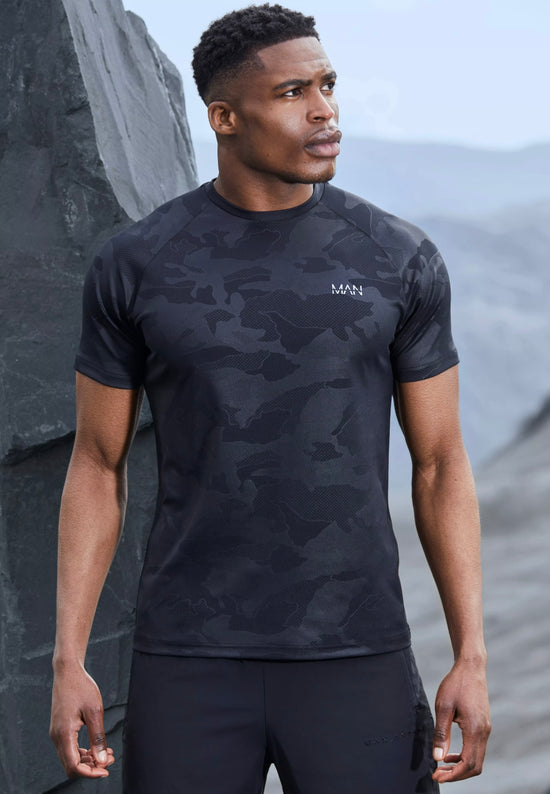 MENS PRINTED ACTIVE WEAR T SHIRT