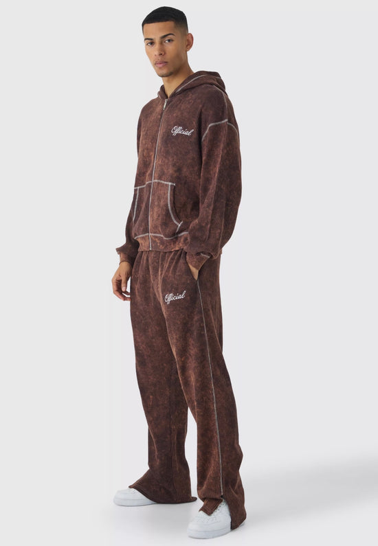 MENS ACID WASHED TRACKSUIT