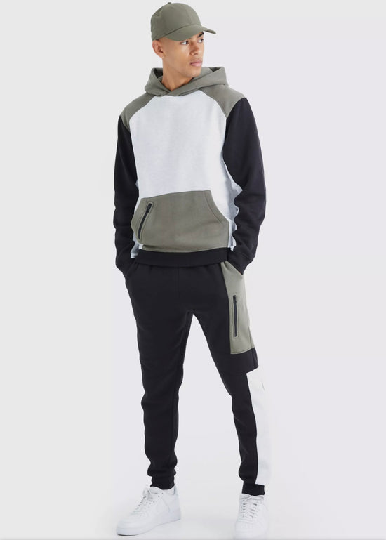 MENS PANELLED HOODIE TRACKSUIT